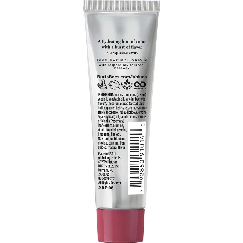 Burt's Bees Squeezy Tinted Lip Balm Berry Sorbet Beeswax Moisturizing NEW